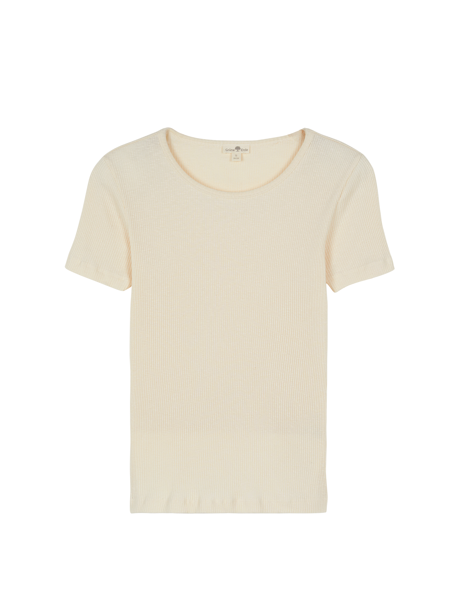Kurzarmshirt Rippe aus Bio Baumwolle