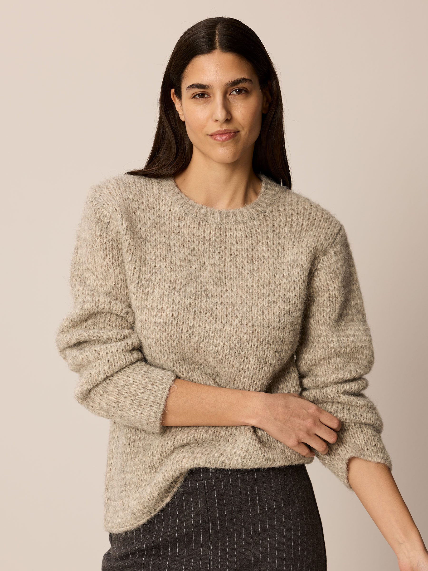 Pullover aus Alpaka und Bio Baumwolle