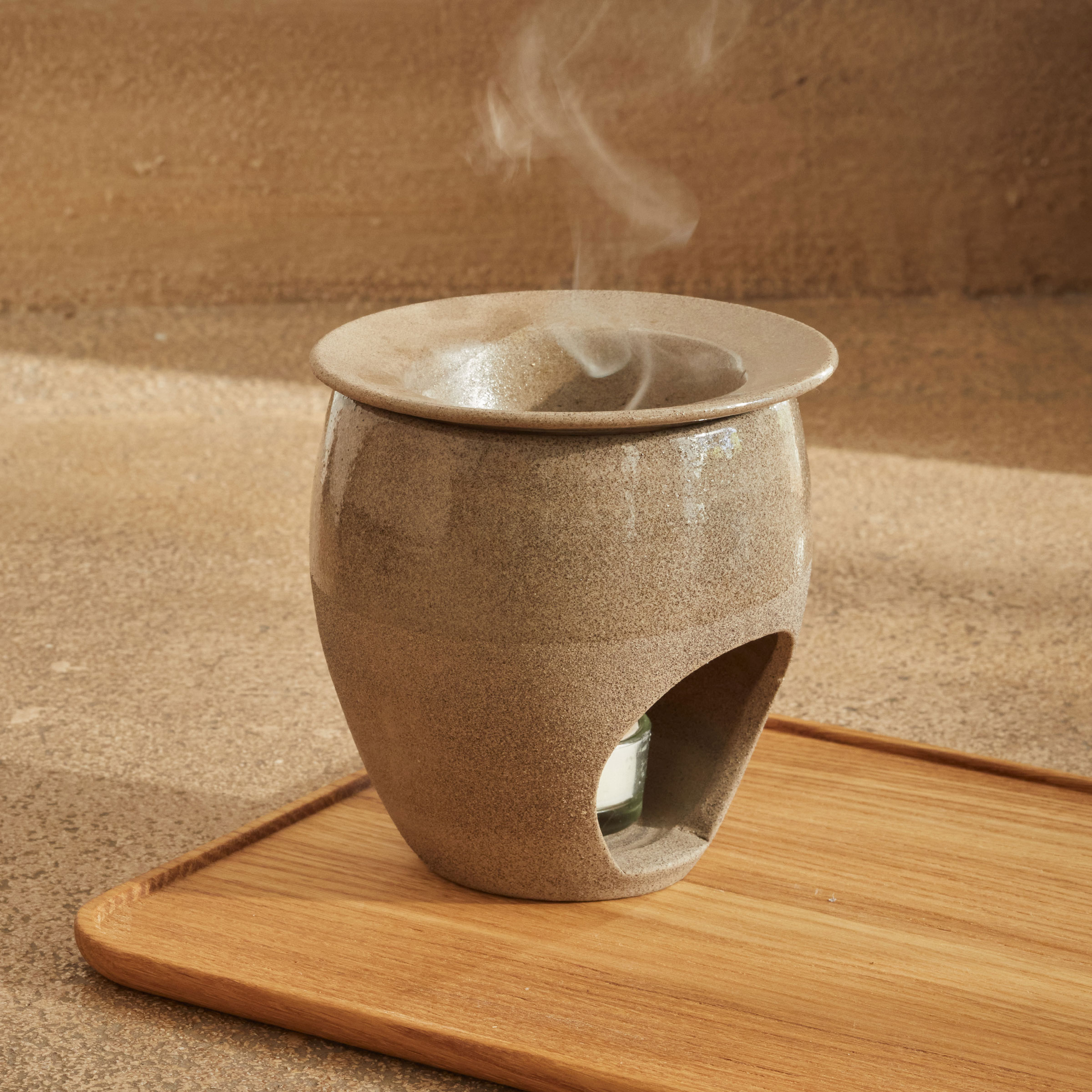 Duftlampe aus Basalt aus Naturmaterialien