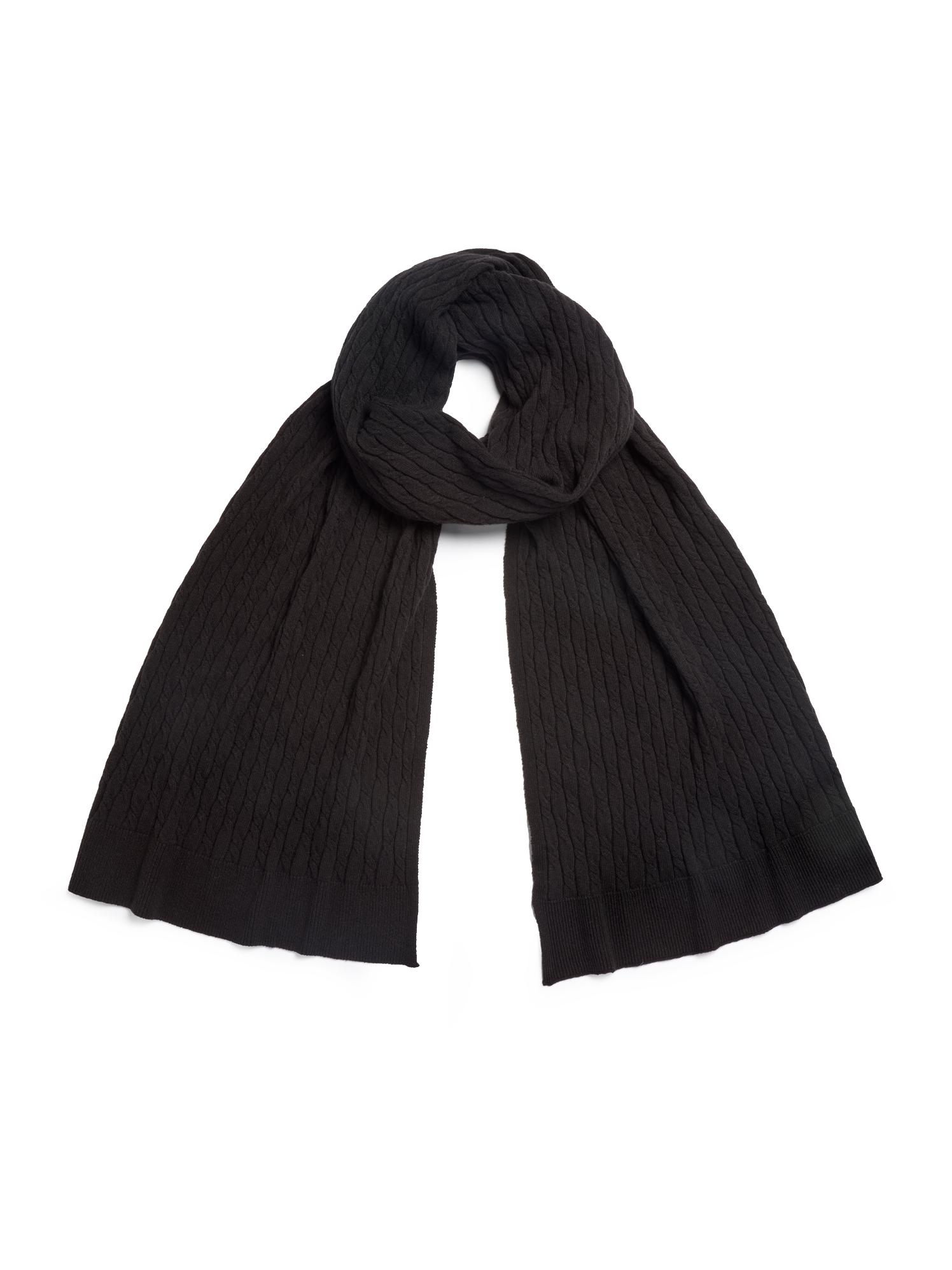 Strickschal aus Bio-Baumwolle und Wolle