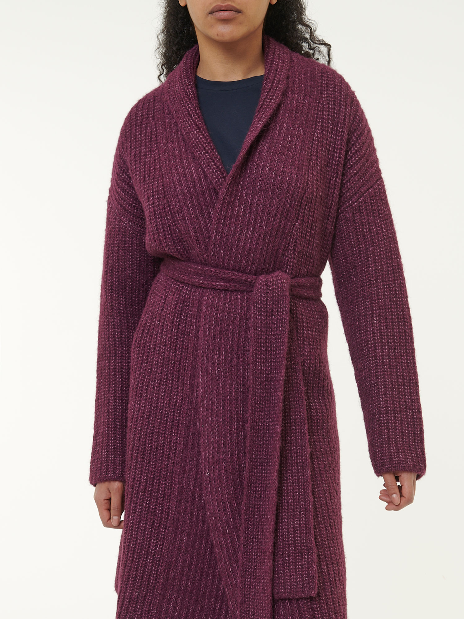 Strickmantel aus Alpakawolle und Bio-Baumwolle