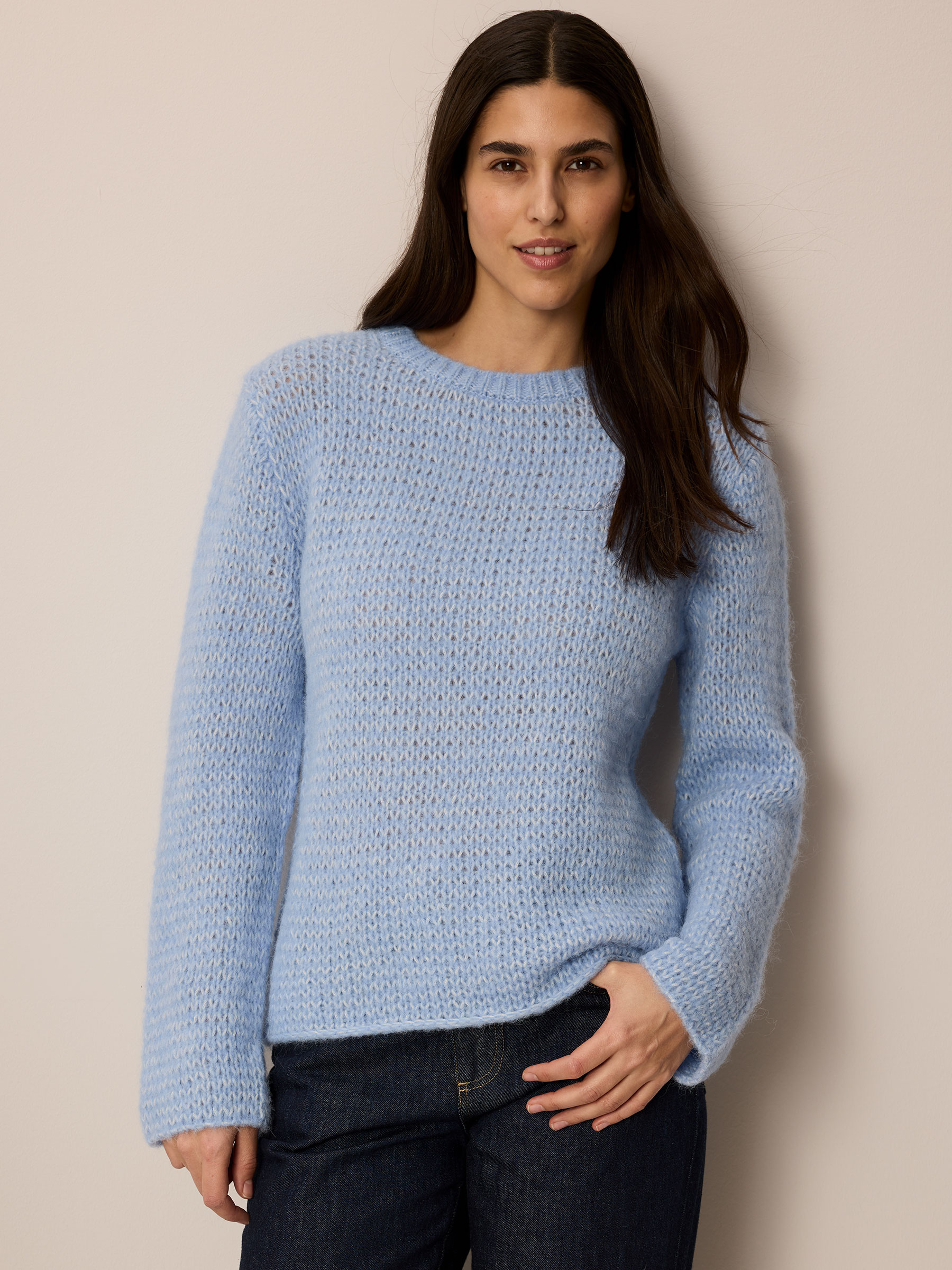 Pullover aus Alpaka und Bio Baumwolle