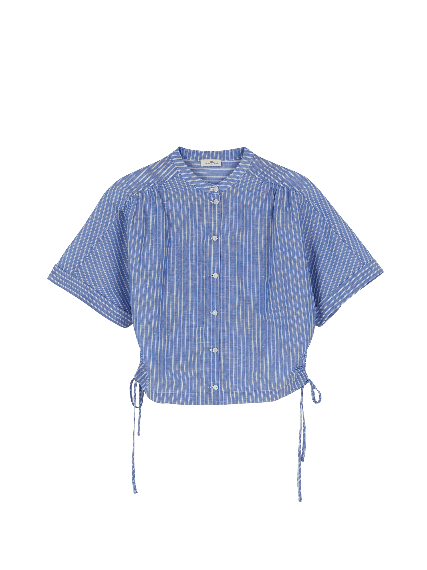 Bluse aus Bio Baumwolle und Leinen