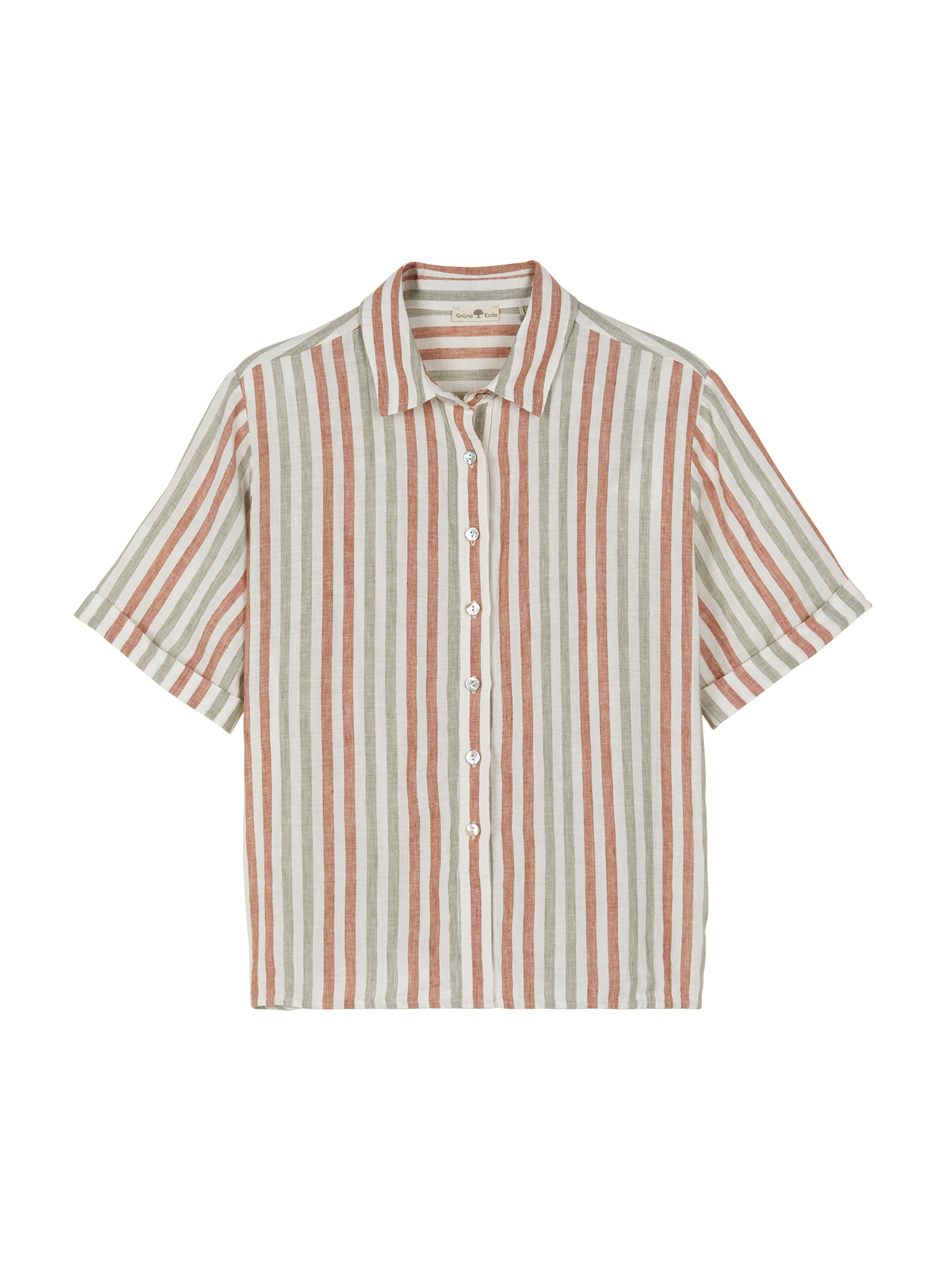 Bluse halbarm aus Bio Leinen