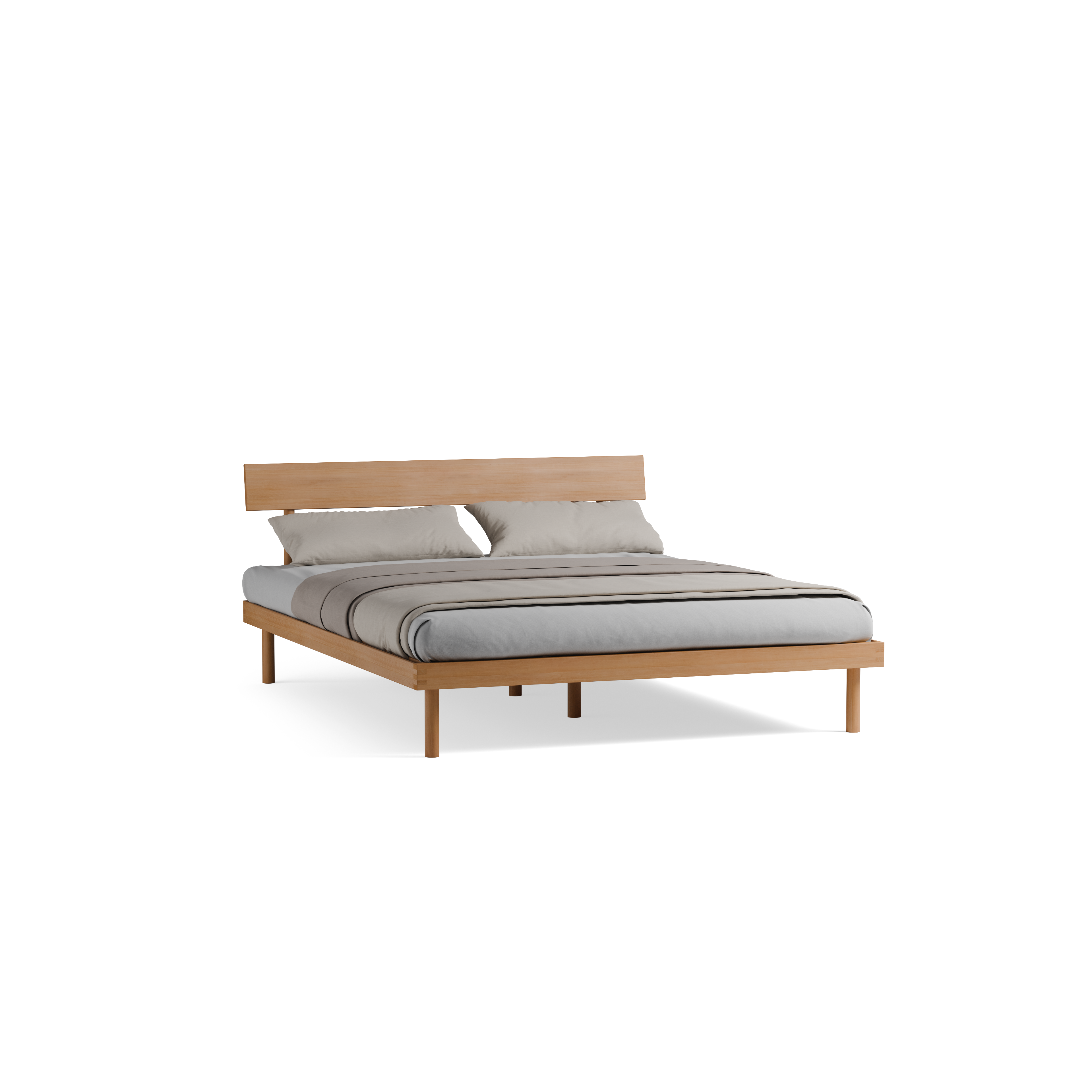 Bett Jukai Pur mit Stegbetthaupt