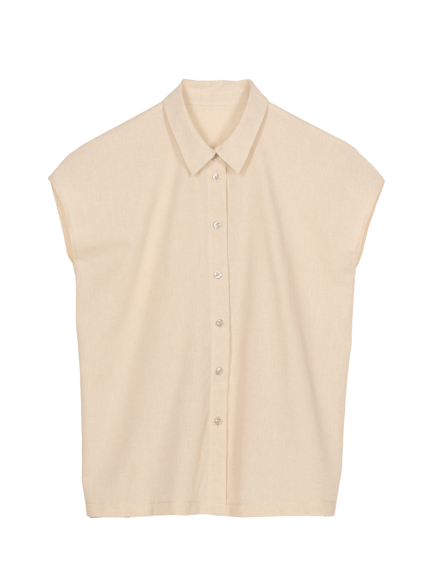 Bluse aus Bio-Baumwolle und Leinen