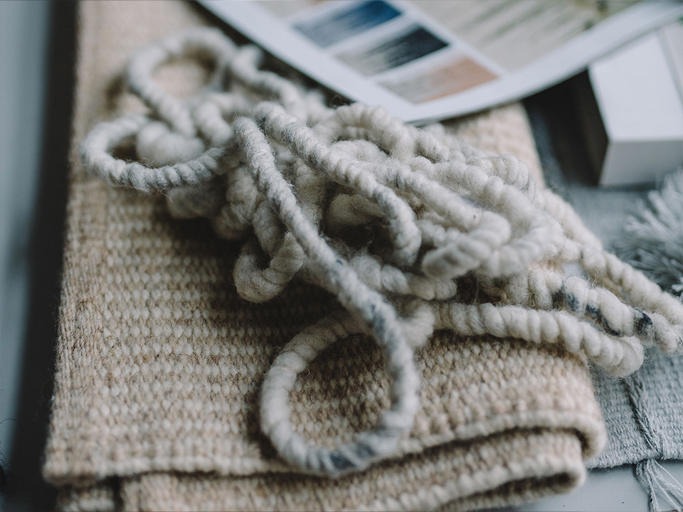 Teppich mit Teppichgarn