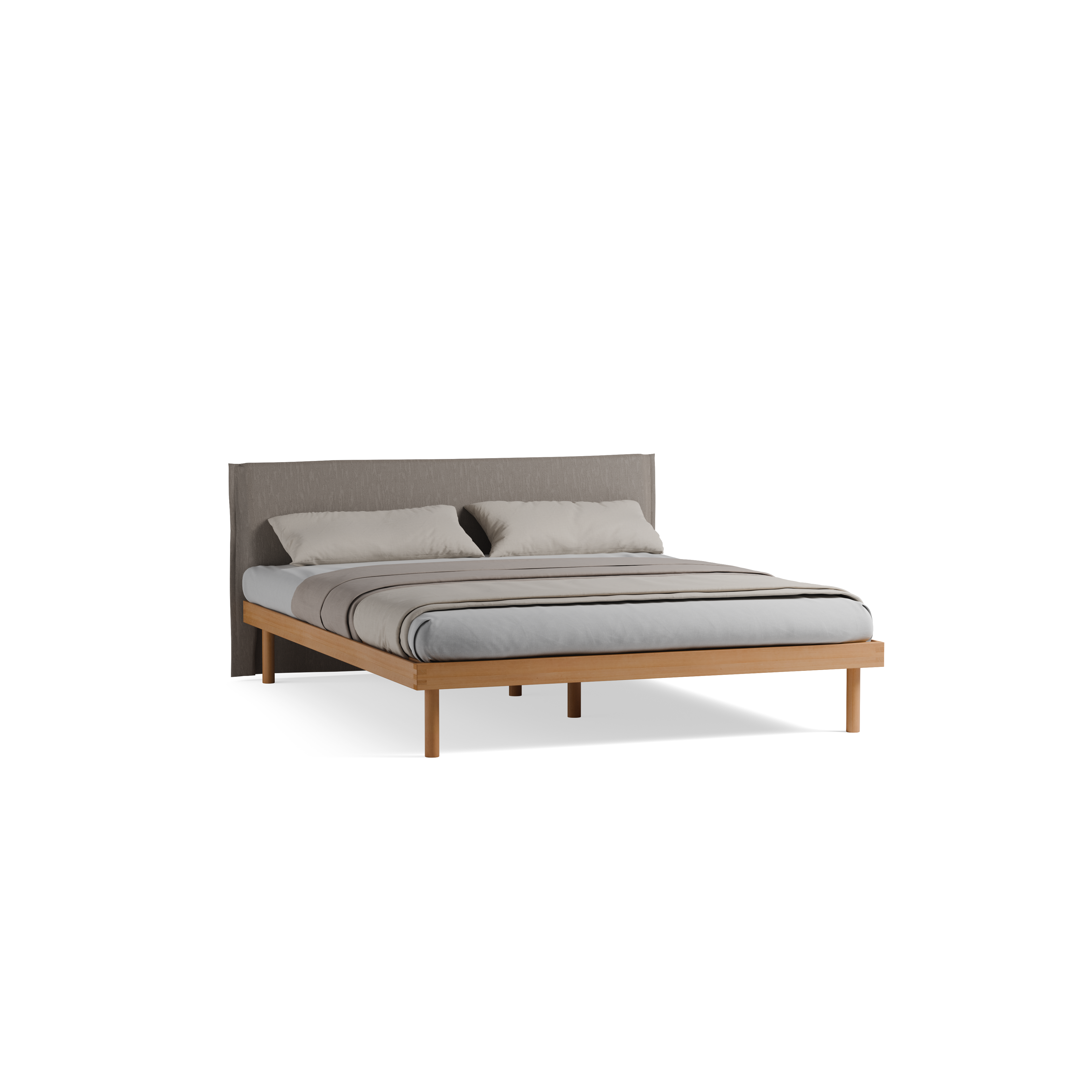 Bett Jukai Pur mit Stegbetthaupt