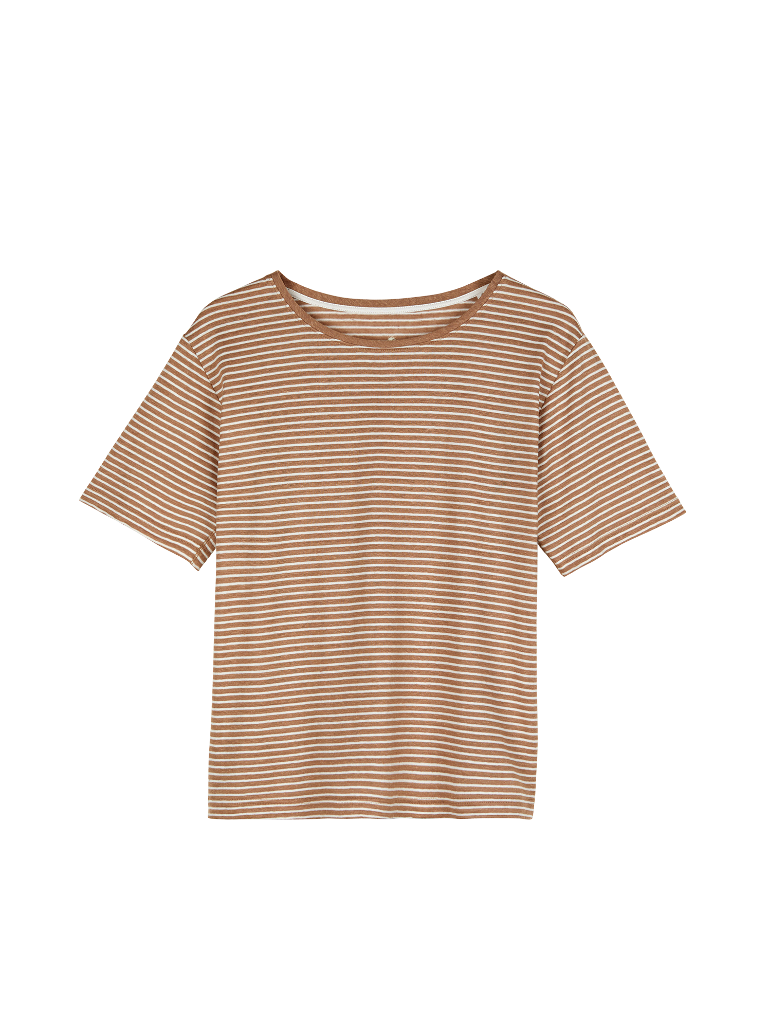 Kurzarmshirt aus Bio Leinen/Baumwolle