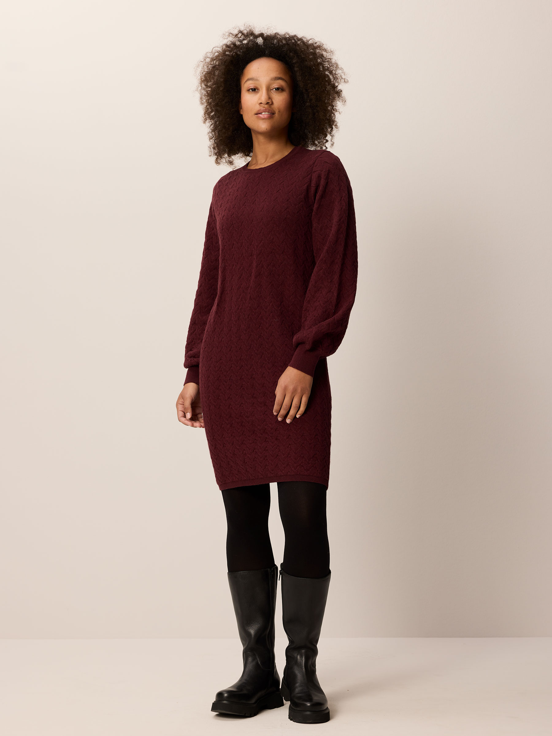 Strickkleid aus Bio Baumwolle und Wolle
