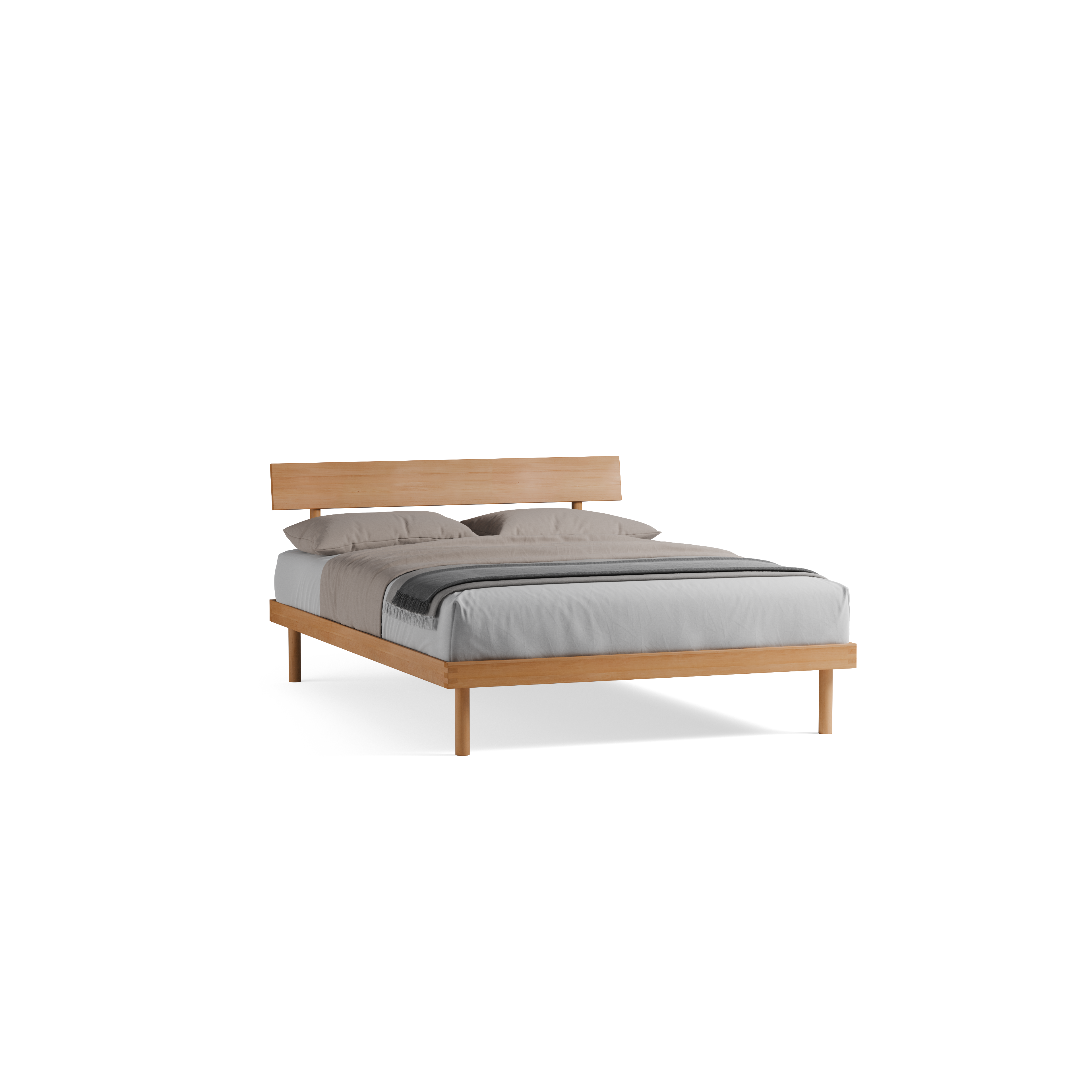 Bett Jukai Pur mit Stegbetthaupt