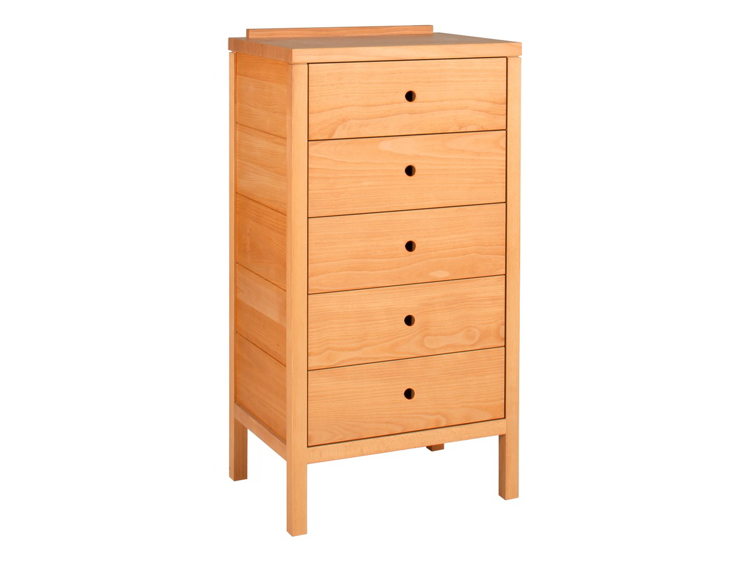 Ettore Ladenschrank schmal mit 5 Laden | Grüne Erde