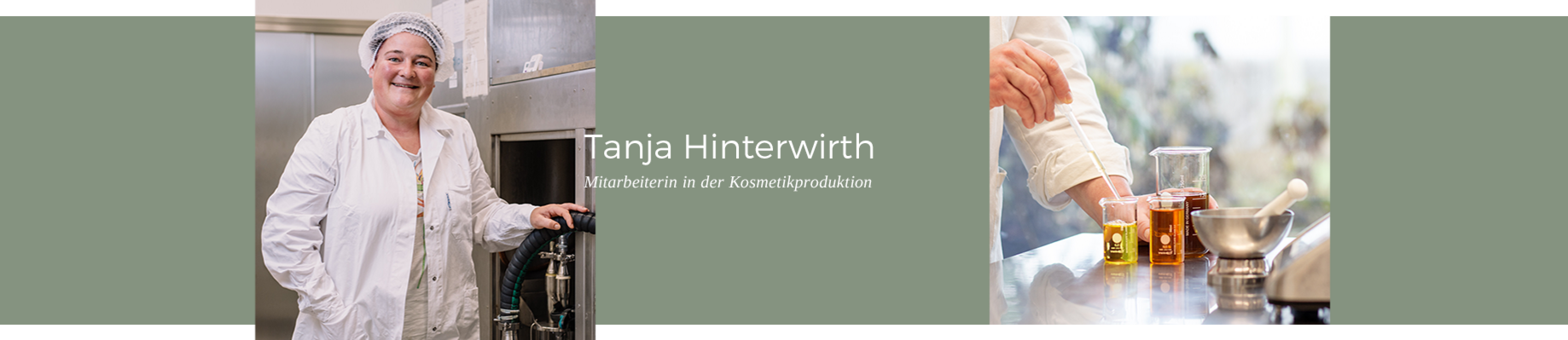 Tanja Hinterwirth -Mitarbeiterin in der Kosmetikproduktion