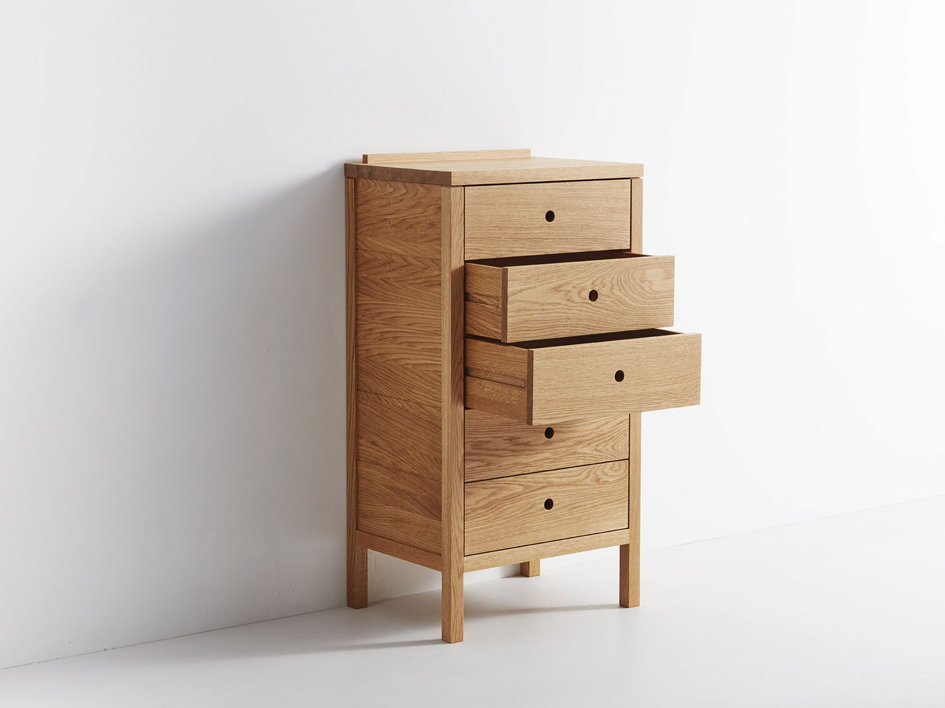 Ettore Ladenschrank schmal mit 5 Laden | Grüne Erde