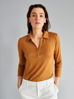 Blusenshirt Leinen 3/4 Arm, ocker gold Blusenshirt Leinen 3/4 Arm, ocker gold