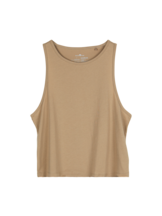 Top aus Bio Baumwolle, light khaki