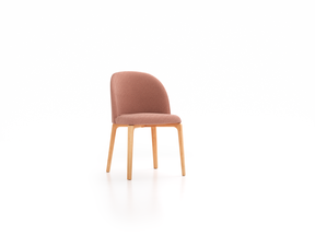 Stuhl Belmont ohne Armlehne 54X60/45X83/48 cm, mit Bezug, Wollstoff Elverum Ziegel (85), Buche
