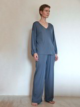 Shirt Langarm aus Baumwolljersey, nachtschatten