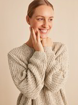 Pullover Langarm, stein melange
