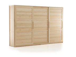 Kleiderschrank Kurido 3-türig, B 360 x T 66,3 x  230 cm, breite Türen, Holz, Esche