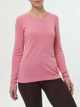 Langarmshirt aus Bio Wolle, rosen pink