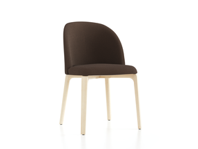 Stuhl Belmont ohne Armlehne 54X60/45X83/48 cm, mit Bezug, Wollstoff Kaland Torf (70), Esche