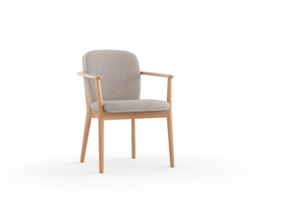 Stuhl Kilian, mit Armlehne, Wollstoff Tano Natur, Buche
