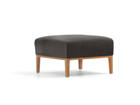 Hocker Lorea, Buche, mit Bezug Wollstoff Stavang Schiefer