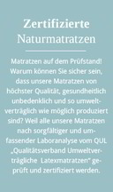 Unsere Matratzen sind QUL zertifiziert