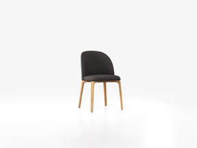 Stuhl Belmont ohne Armlehne 54x60/45x83/48 cm, mit Bezug Wollstoff Stavang Schiefer/ Eiche