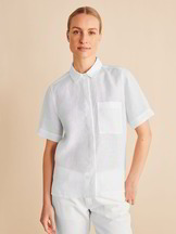 Bluse Kurzarm, weiss