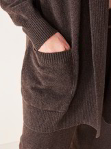 Strickjacke Überwurf, espresso