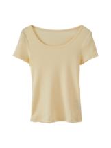 Kurzarmshirt, pastellgelb