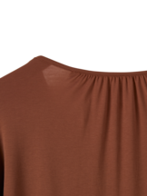 Shirt Langarm aus Baumwolljersey, nougat