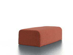 Sofaarmlehne lose mit Bezug Wollstoff Kaland Ziegel, B 24 x T 50 x H 14,5 cm