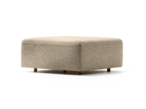 Hocker Sereno, bodennah, Buche, Wollstoff Elverum Haselnuss