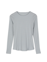 Langarmshirt aus Bio Baumwolle/Wolle, 31 eisblau
