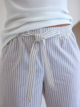 Pyjamahose, malve/weiss gestreift