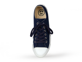 Baumwoll-Sneaker, dunkelblau