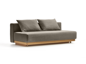 Schlafsofa Nebo, Bezug Wollstoff Stavang Torf, Eiche, inkl. 2 Kissen