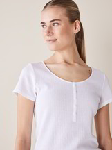 Shirt-Kurzarm, Baumwolle, weiss