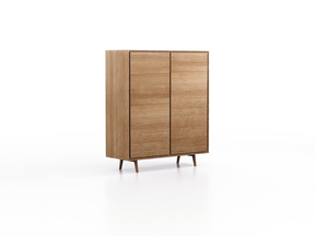 Highboard Tesoro 2-türig Holz B 120 x T 45 x H 139 cm, Eiche