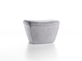 Hocker Coppini B 61,4 x T 44,5 x H 43 cm, mit Bezug, Wollstoff Kaland Kiesel (68)