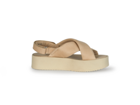 Ledersandale, off white