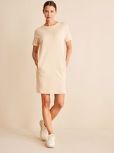 Sweatkleid Kurzarm, vanille