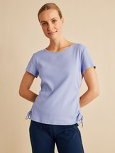 Shirt mit Raffung, Flieder