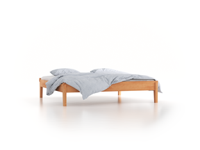Bett Alpina ohne Betthaupt, 200 x 200 cm, Buche