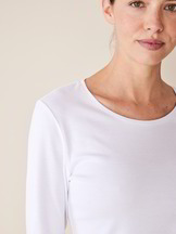 Shirt-Langarm, weiss