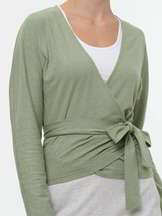 Langarm-Wickelshirt aus Bio Baumwolle/Hanf, olivgrün