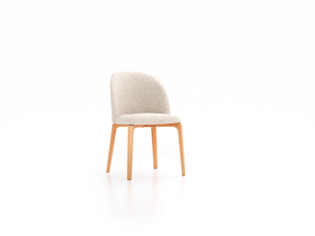 Stuhl Belmont ohne Armlehne 54X60/45X83/48 cm, mit Bezug, Wollstoff Tano Natur Hell (80), Buche
